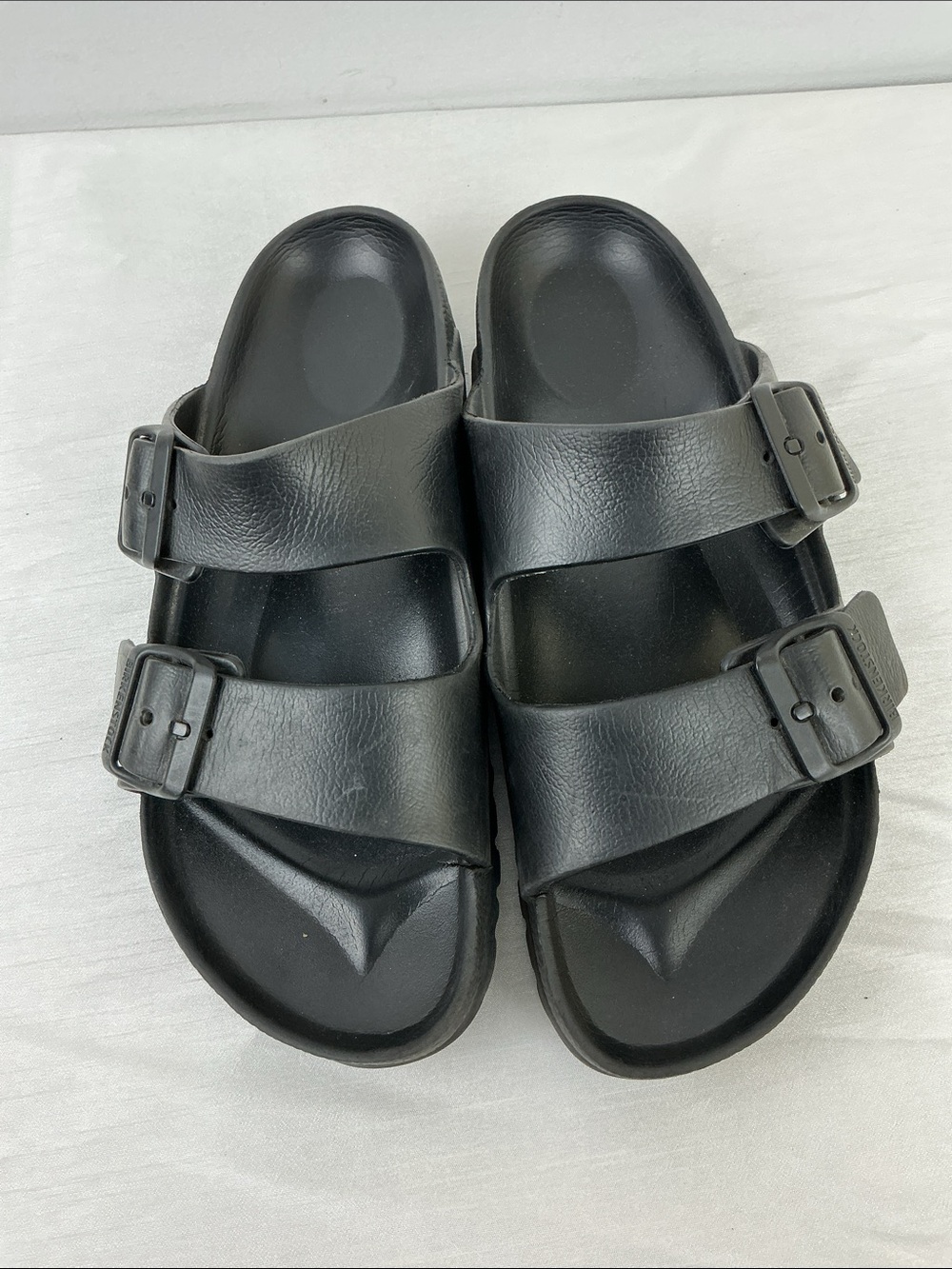 Birkenstock Black Two-Strap Slide Sandals